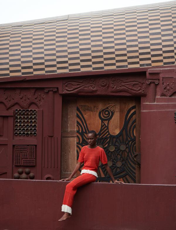 escvdo CARISA PANTS SET | TANGERINE