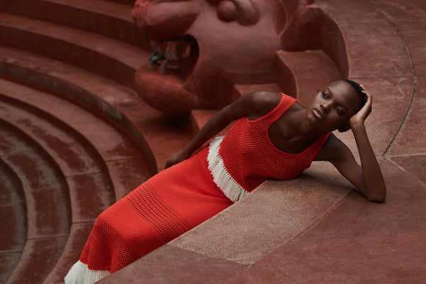 Escvdo CARISA SKIRT SET | TANGERINE