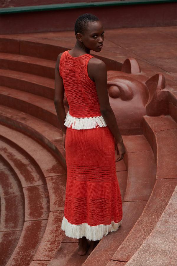 Escvdo CARISA SKIRT | TANGERINE