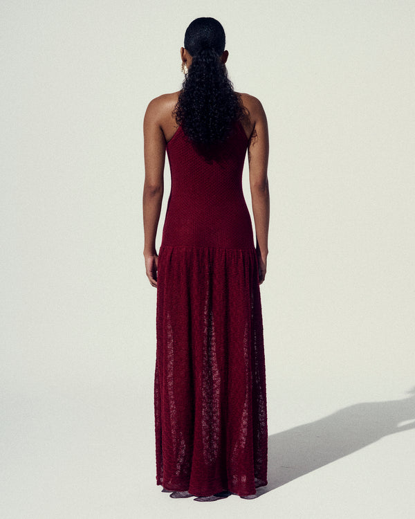 Escvdo CAYO MAXI KNIT DRESS | WINE