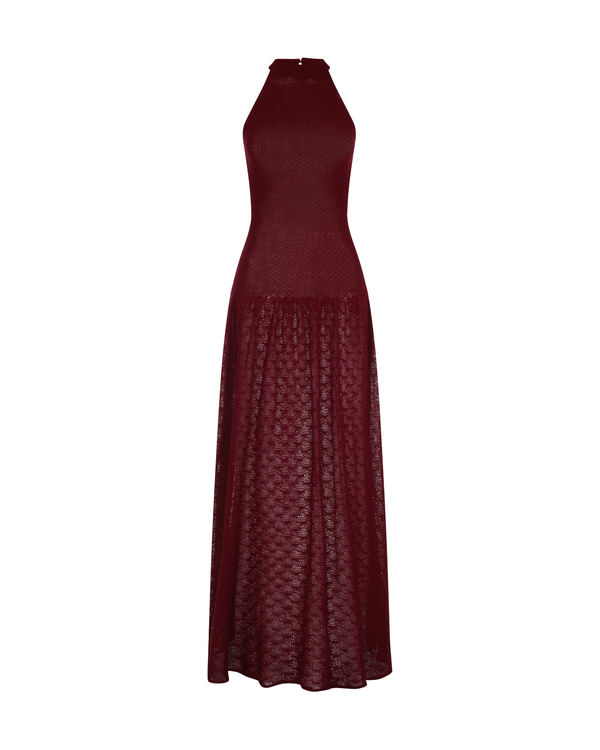 Escvdo CAYO MAXI KNIT DRESS | WINE