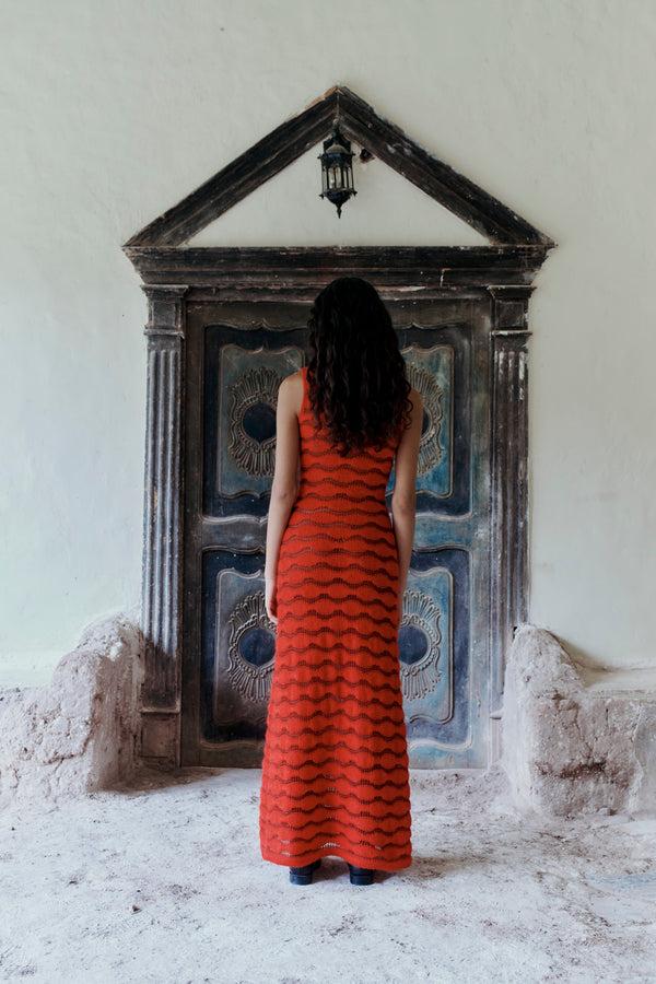 Escvdo CONA MAXI DRESS | BURGUNDY - FUCHSIA