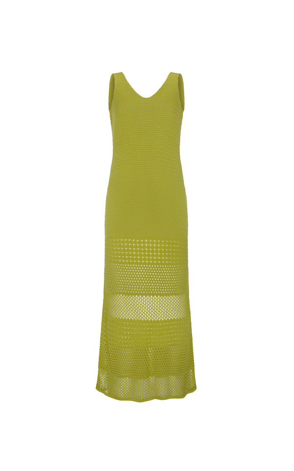 escvdo ENSENADA MAXI DRESS | LIME GREEN