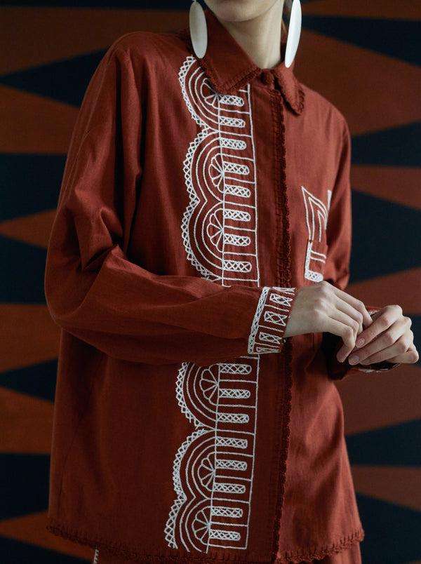 Escvdo ESPERANZA SHIRT | BROWN