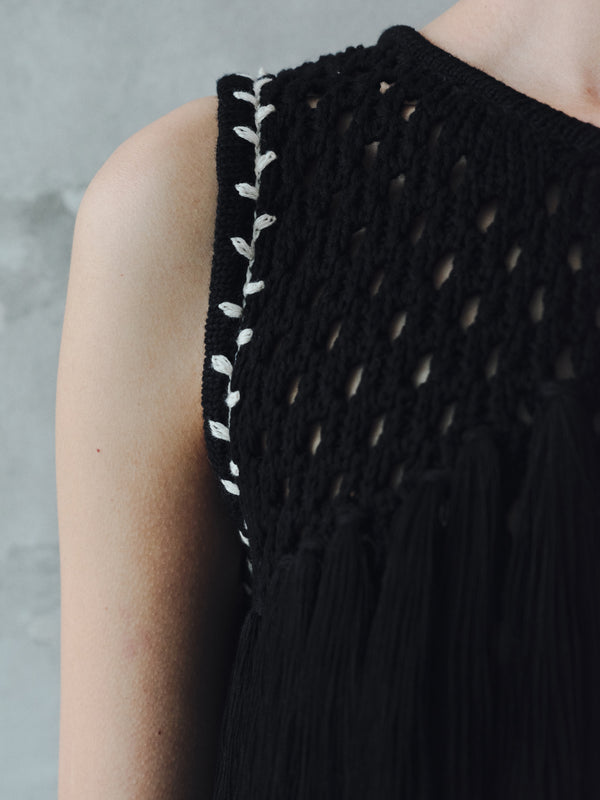 Escvdo ESPINA SLEEVELESS TOP | BLACK