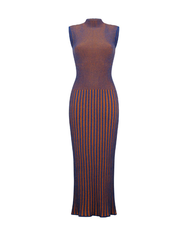 escvdo GOLFO MAXI DRESS | ELECTRIC BLUE ORANGE