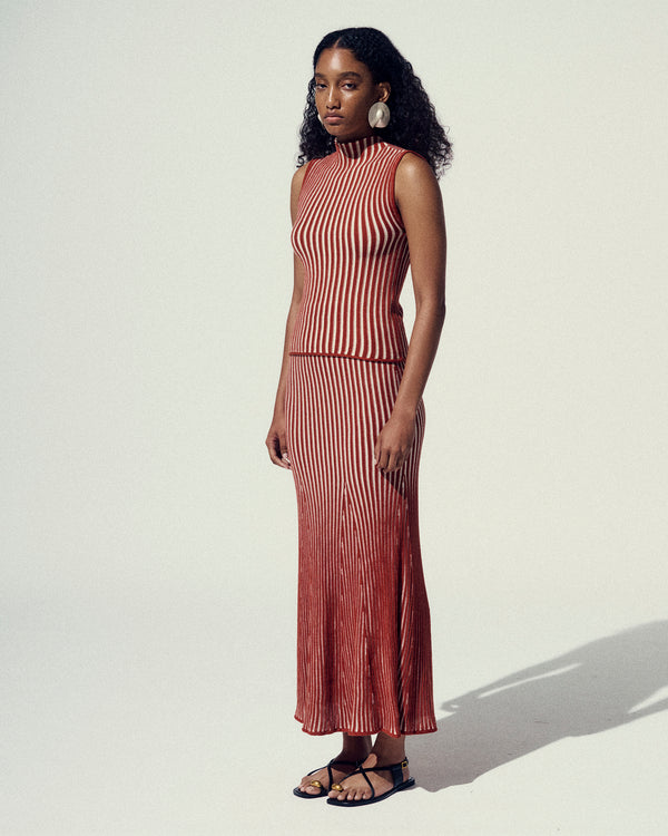 Escvdo GUAYAQUIL SKIRT | BROWN-IVORY