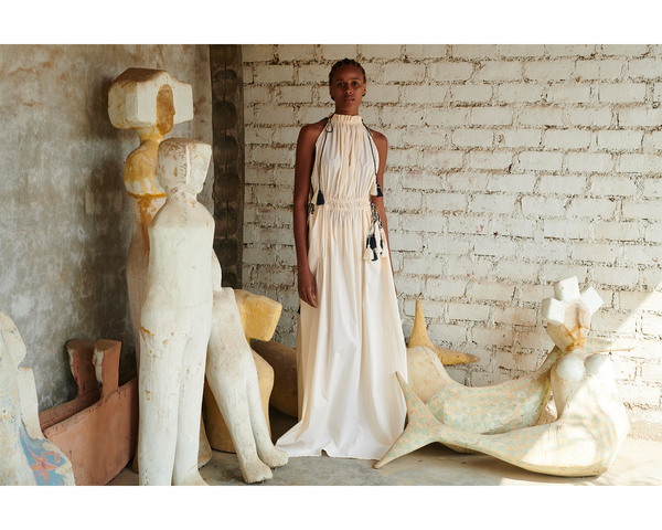 Escvdo INDUS MAXI DRESS IVORY