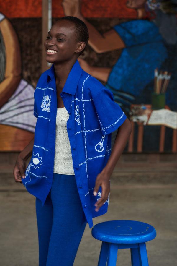 Escvdo LIA PANTS | ELECTRIC BLUE