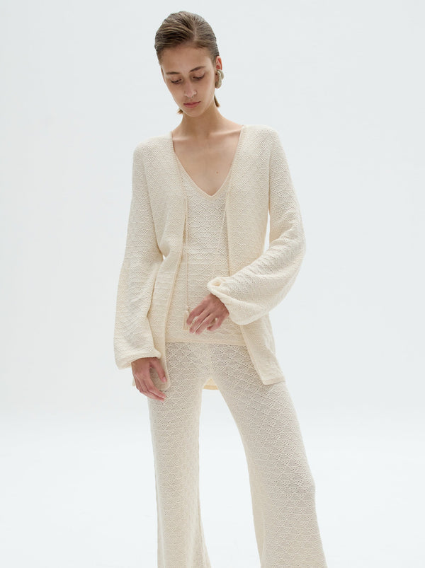 Escvdo MALECON CARDIGAN | IVORY