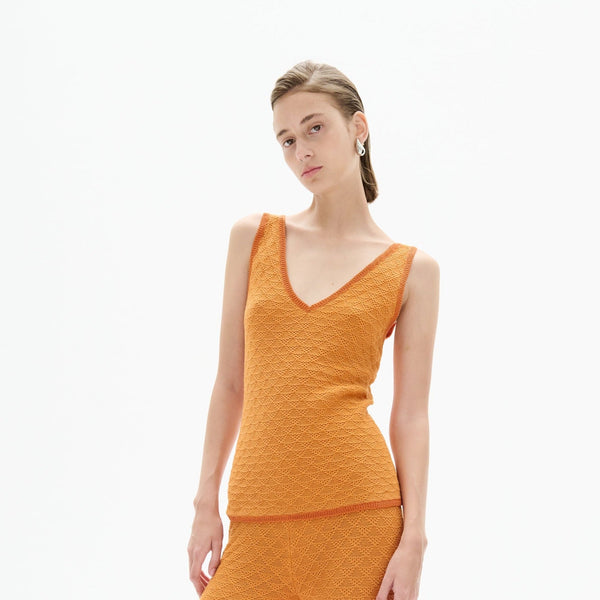 Escvdo MALECON TANKTOP | ORANGE