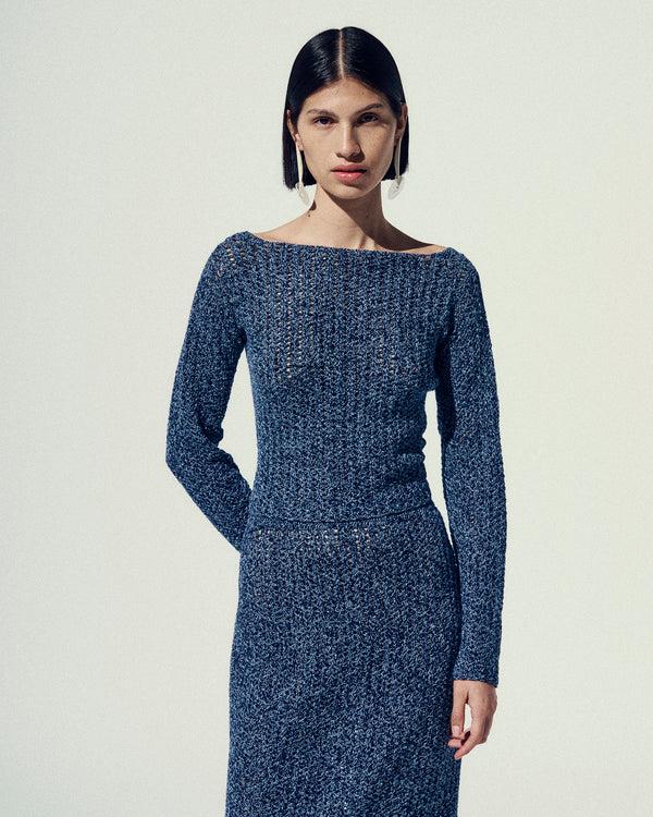 Escvdo MANABI LONG SLEEVE TOP | BLUES | PRE ORDER