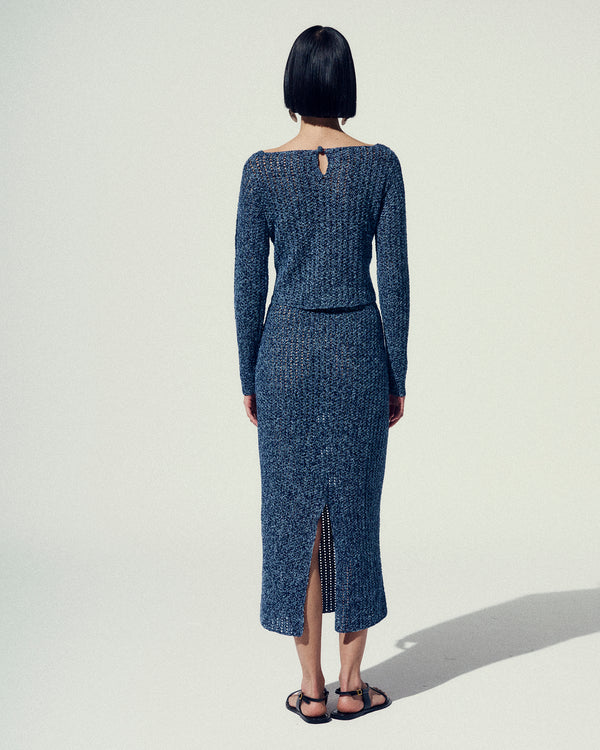 Escvdo MANABI PENCIL SKIRT | BLUES | PRE ORDER