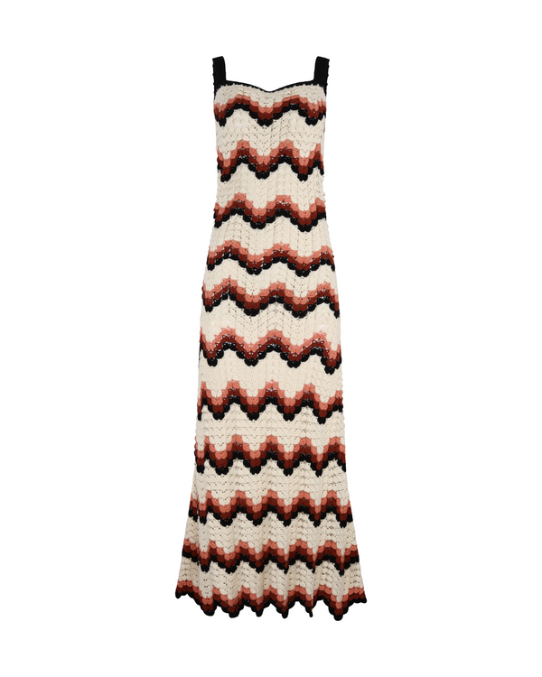 escvdo MAREA DRESS | PEACH/BLACK