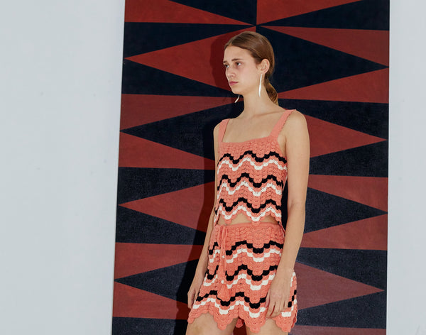 Escvdo MAREA MINI SKIRT | PEACH