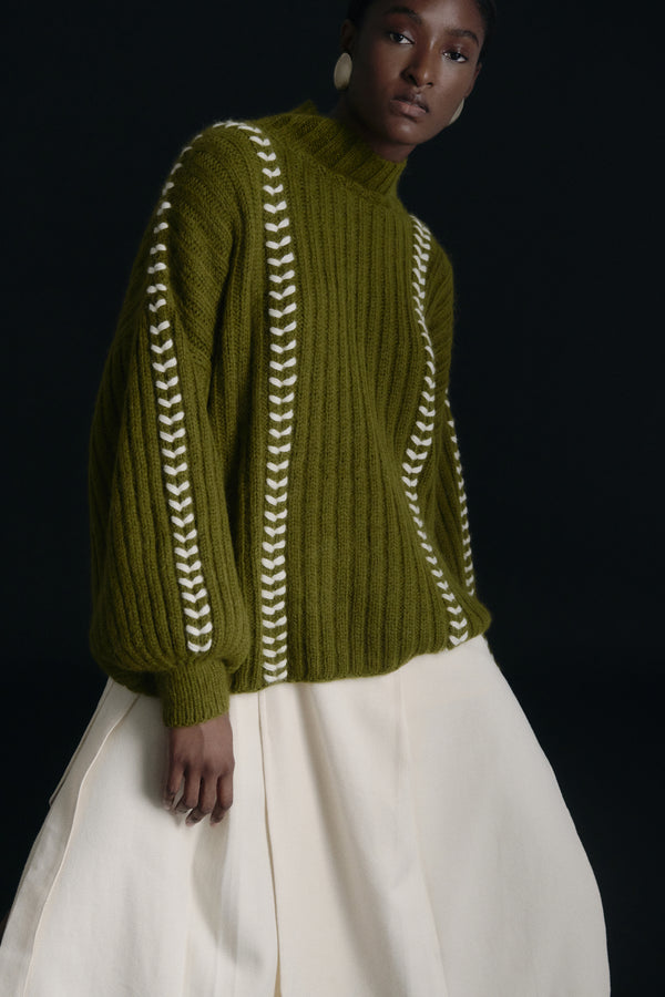 Escvdo MAYU SWEATER | OLIVE