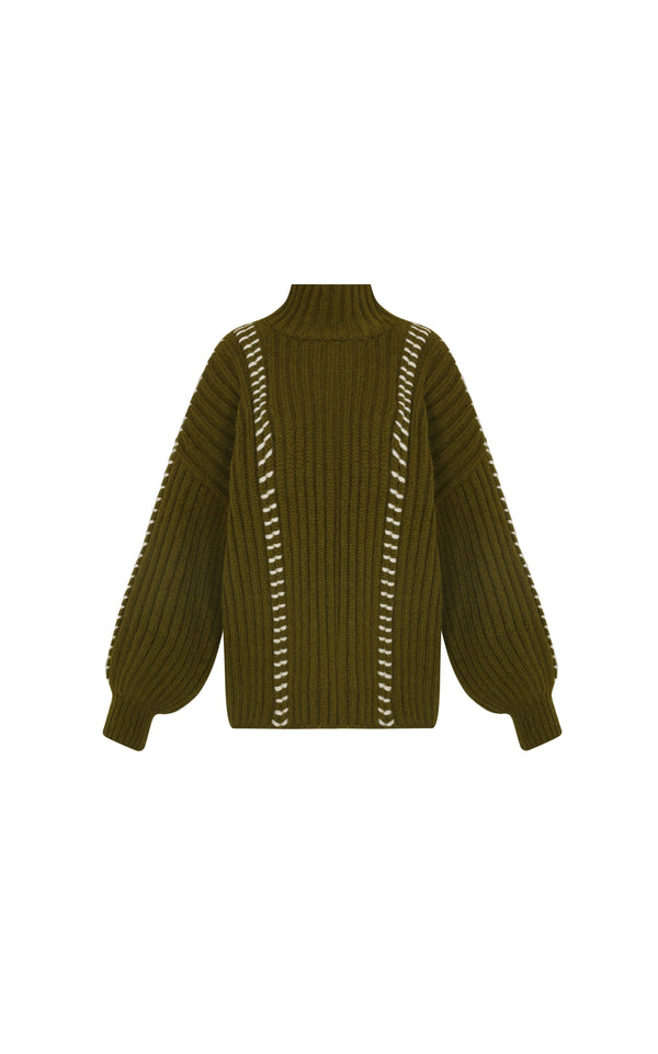 escvdo MAYU SWEATER | OLIVE