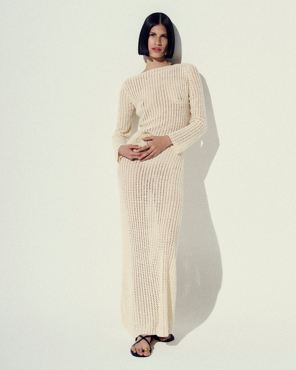Escvdo MISHA CROCHET MAXI DRESS | IVORY | PRE ORDER