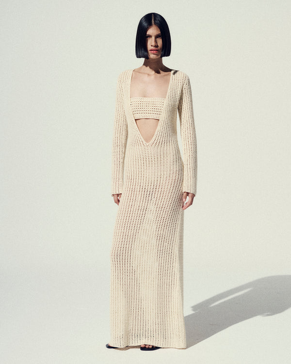 Escvdo MISHA CROCHET MAXI DRESS | IVORY | PRE ORDER