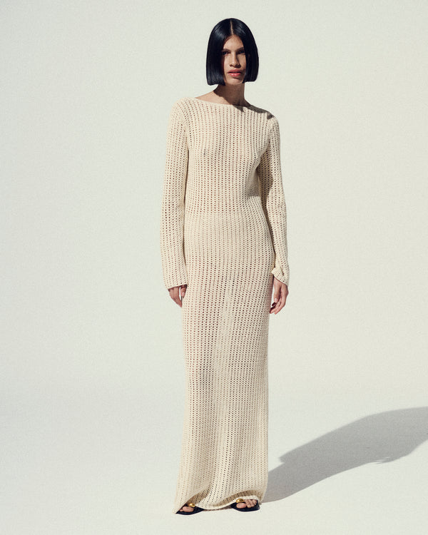 Escvdo MISHA CROCHET MAXI DRESS | IVORY | PRE ORDER