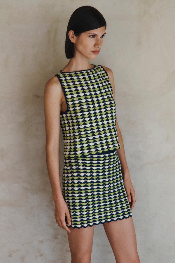 Escvdo MOTUPE TOP | LIME BLUE