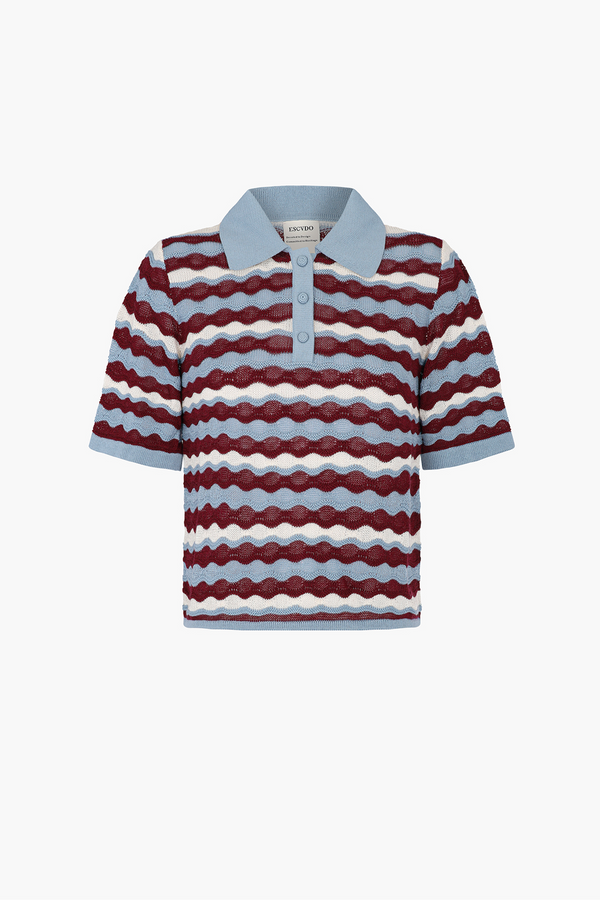 Escvdo MULLU KNIT SHIRT | RED WINE - BLUES