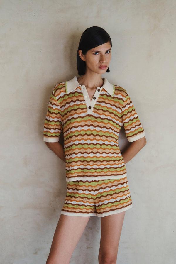 Escvdo MULLU POLO SHIRT | ORANGE LIME