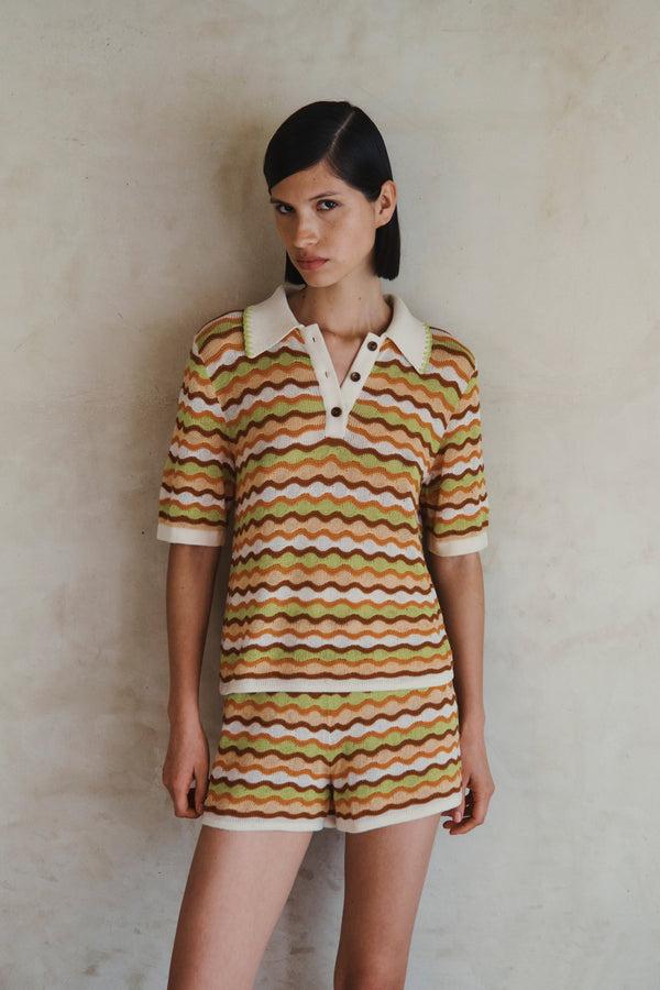 Escvdo MULLU POLO SHIRT | ORANGE LIME