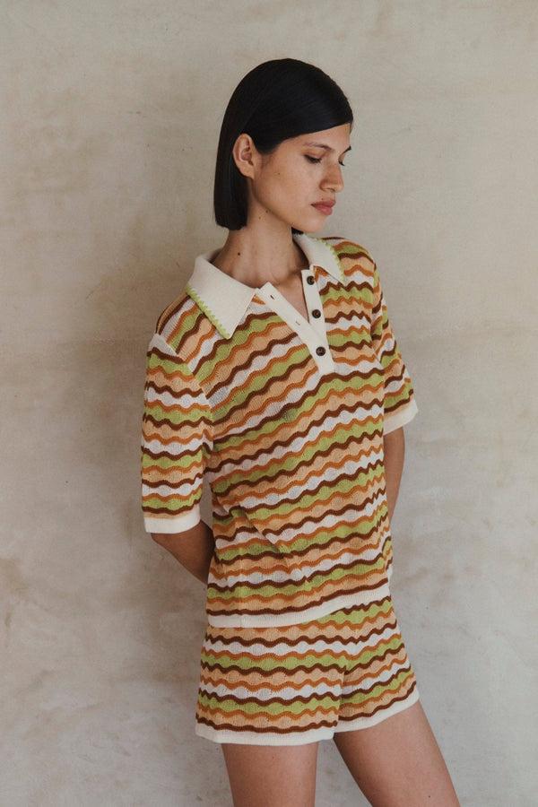 Escvdo MULLU SHORTS | ORANGE LIME