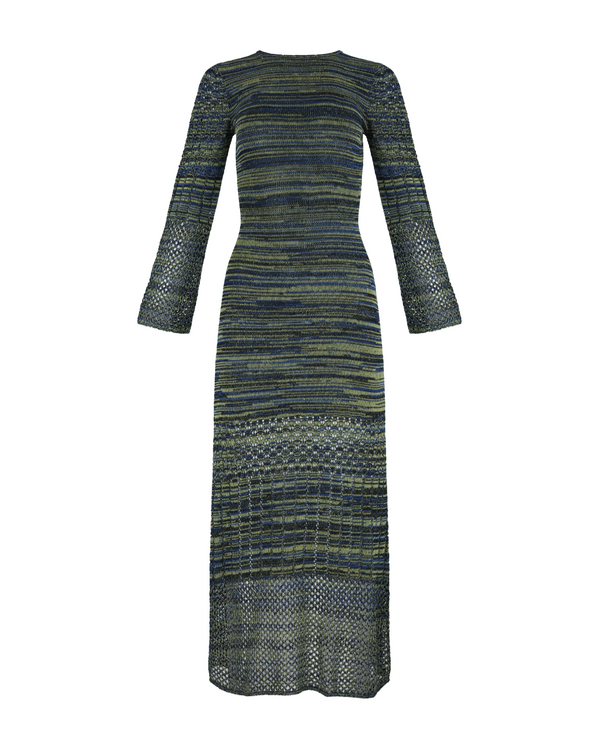 escvdo MURGA MAXI DRESS | BLUE/GREEN