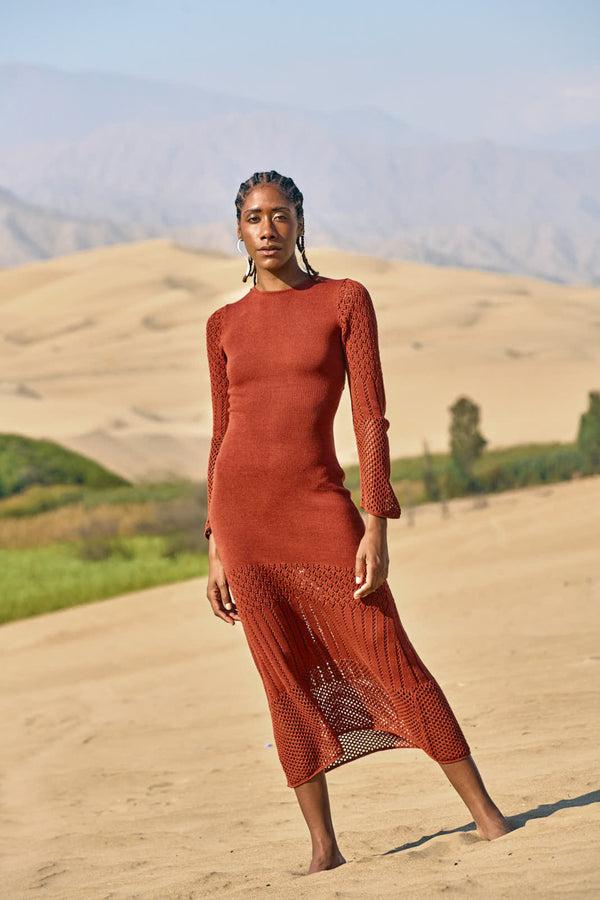 Escvdo MURGA MAXI DRESS | BROWN