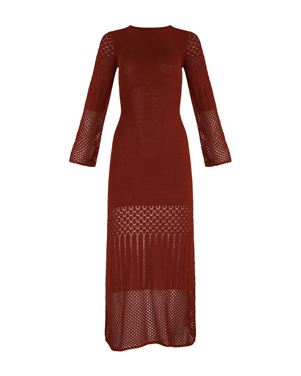 escvdo MURGA MAXI DRESS | BROWN