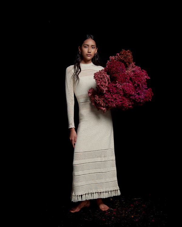 Escvdo NAUTA CROCHET DRESS | IVORY | PRE ORDER