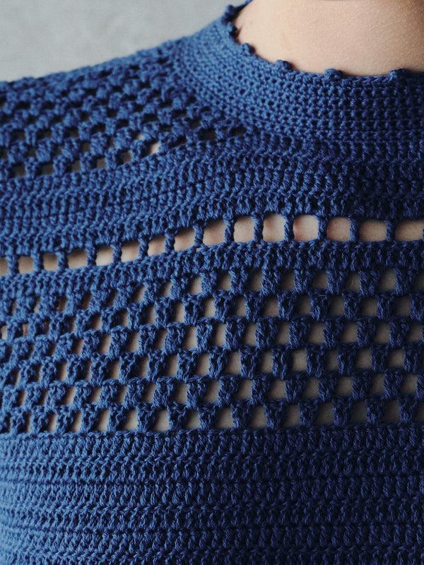 Escvdo NAUTA CROCHET MIDI DRESS | ELECTRIC BLUE