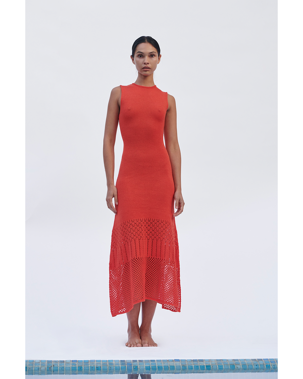 Escvdo NEM MIDI DRESS | TANGERINE | PRE ORDER