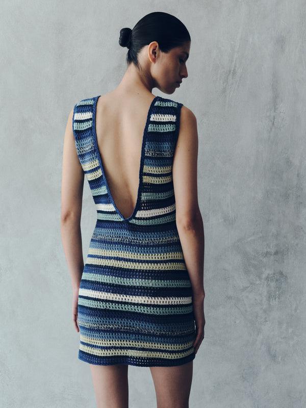 Escvdo NEVADO MINI DRESS | BLUES - PISTACCIO