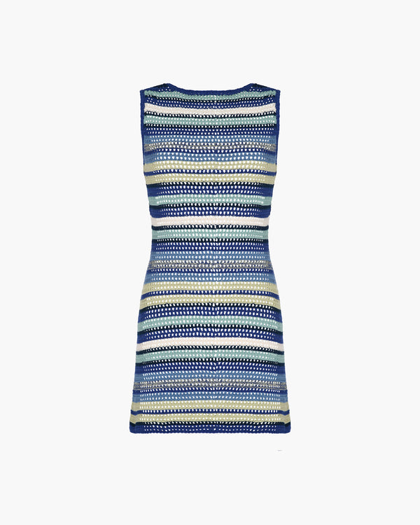 escvdo NEVADO MINI DRESS | BLUES - PISTACCIO