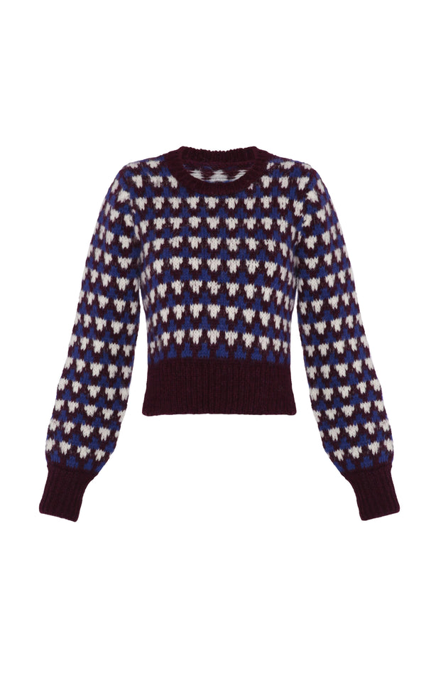 escvdo NUNA TOP | BURGUNDY / BLUE