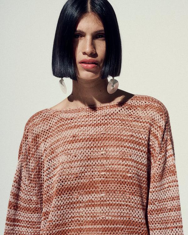 Escvdo OFRENDA LIGHT CARDIGAN | TOBACCO-IVORY