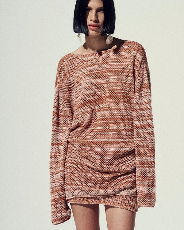 Escvdo OFRENDA LIGHT CARDIGAN | TOBACCO-IVORY