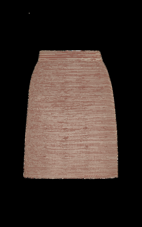 Escvdo OFRENDA MINI SKIRT | TOBACCO-IVORY