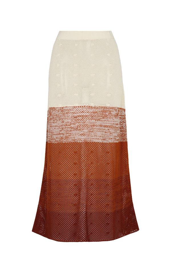 Escvdo OFRENDA SKIRT | IVORY - BROWN