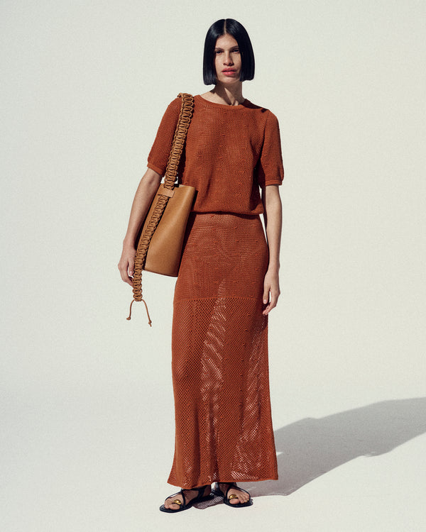 Escvdo OFRENDA SKIRT | TOBACCO