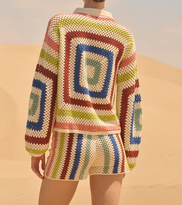 Escvdo PLAZA CROCHET SHORTS