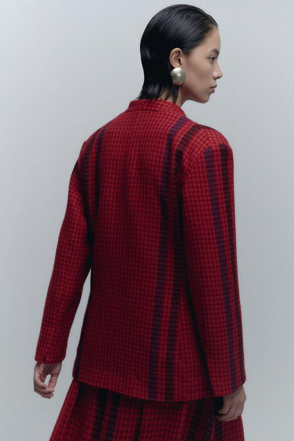 Escvdo QAYTU BLAZER | ORANGE / BURGUNDY