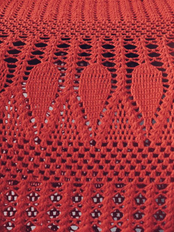 Escvdo REFLEJO CROCHET MAXI SKIRT | TANGERINE