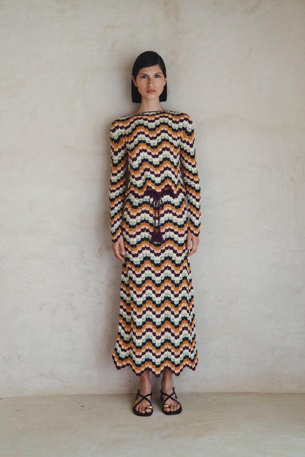 Escvdo SAFI PESCA PENCIL SKIRT| PISTACCIO TERRACOTA