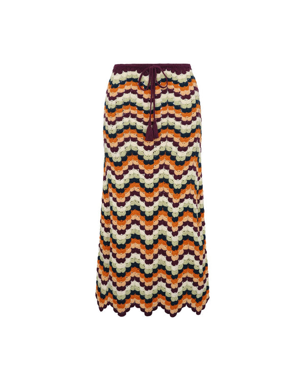 escvdo SAFI PESCA PENCIL SKIRT| PISTACCIO TERRACOTA