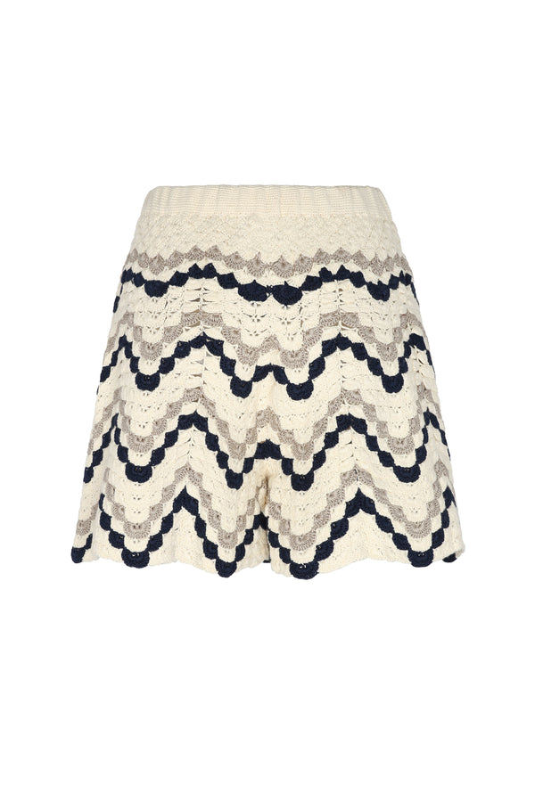 escvdo SAFI SHORT | IVORY / NAVY | PRE ORDER