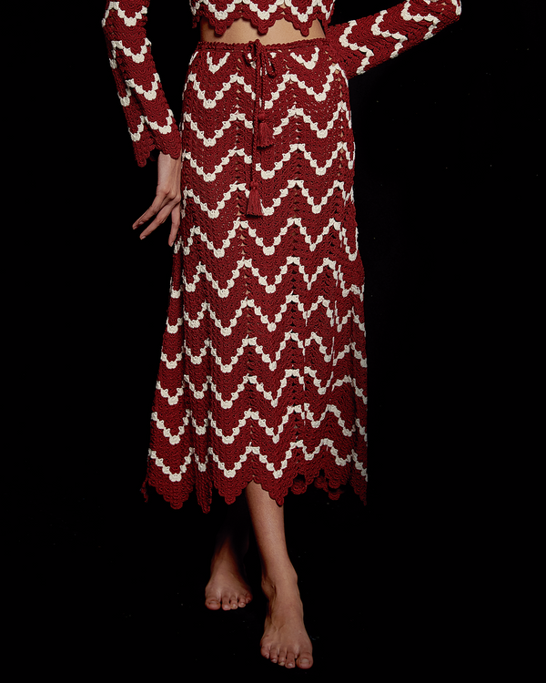 Escvdo SAFI SKIRT | BURGUNDY